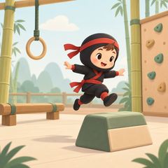 Ilustracja warsztatów Mały Ninja